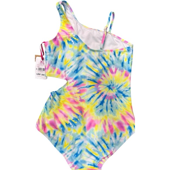 Justice Tween Girls Swimsuits Lot 2 Tankini & 1-Pc Size XL 16/18 NWT UPF 50+ - Picture 4 of 10